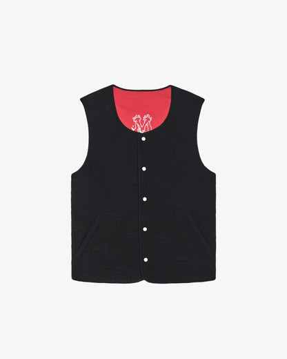 Swell Reversible Vest - Crimson Red / Black
