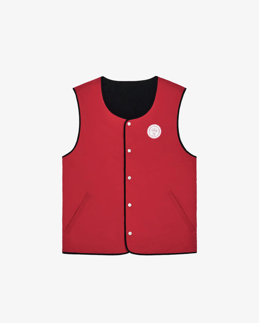 Swell Reversible Vest - Crimson Red / Black