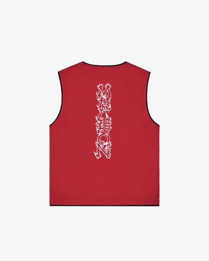 Swell Reversible Vest - Crimson Red / Black