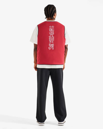 Swell Reversible Vest - Crimson Red / Black
