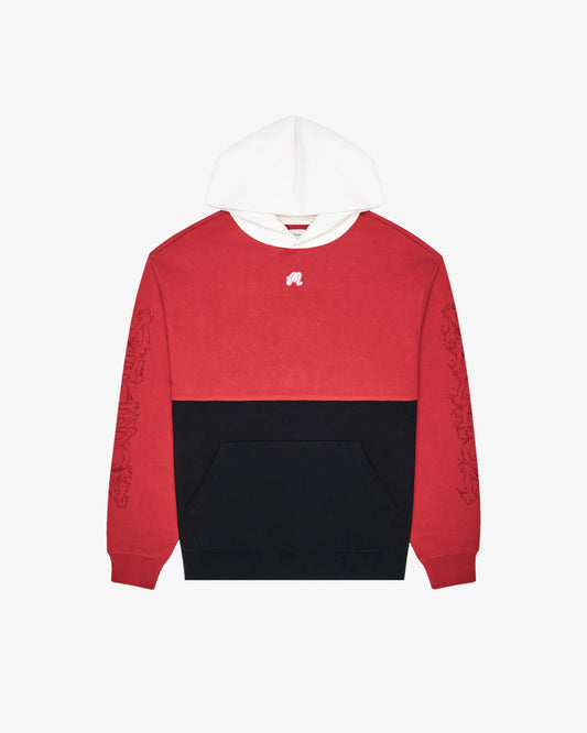 Divide Hoodie - Crimson Red / Black