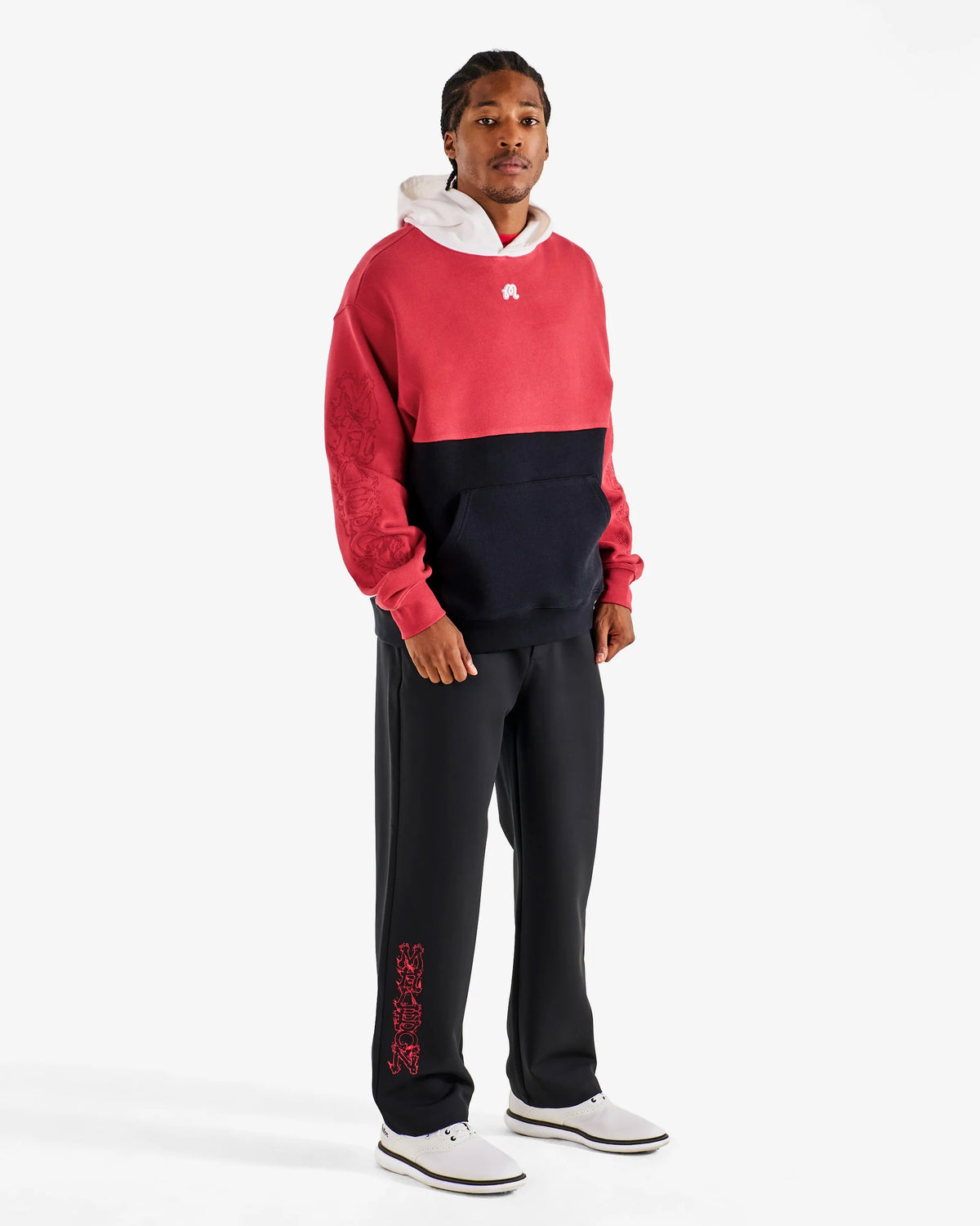 Divide Hoodie - Crimson Red / Black