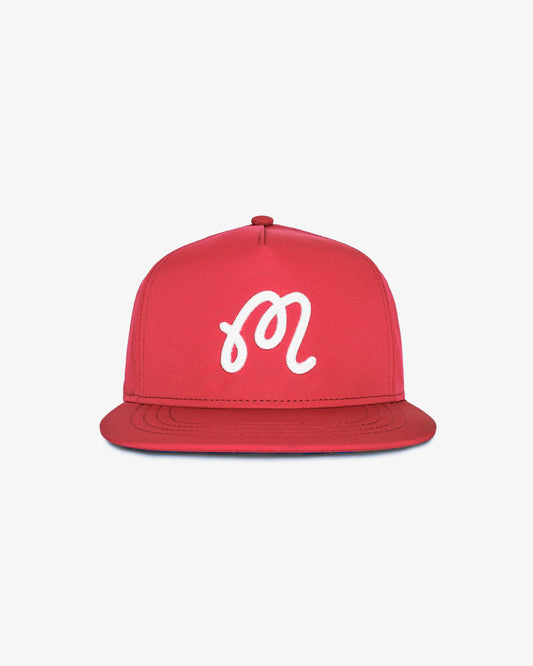 M Chain Stitch Snapback - Crimson Red