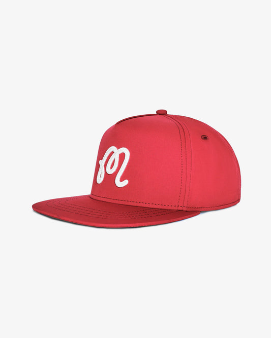 M Chain Stitch Snapback - Crimson Red
