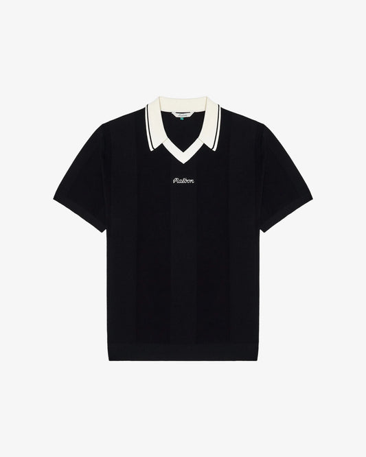 Mountain Knit Polo - Black