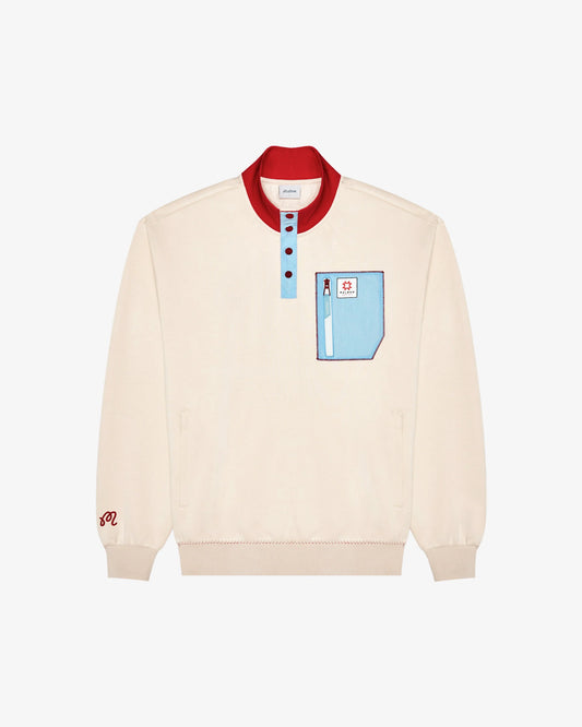 Mountain Sweatshirt - Ivory / Scarlet