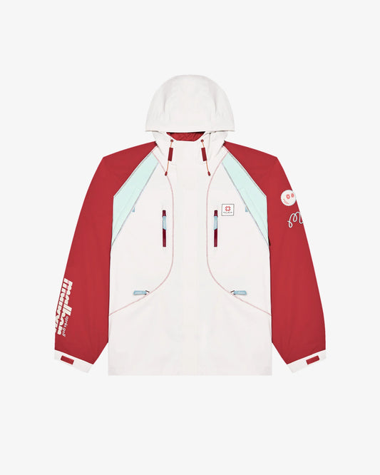 Mountain All Weather Jacket - Ivory / Scarlet