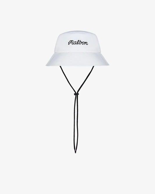 Malbon Bucket Hat - White