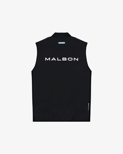 Performance Ribbed Panel Vest - Black