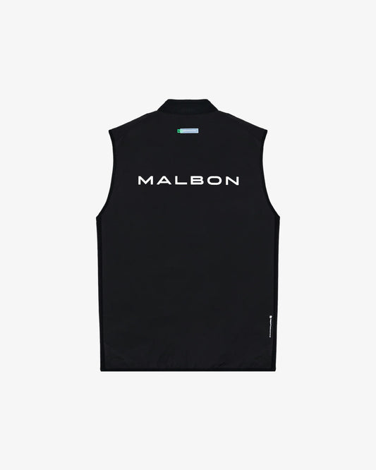 Performance Ribbed Panel Vest - Black