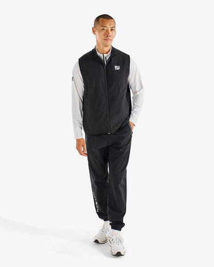Performance Ribbed Panel Vest - Black