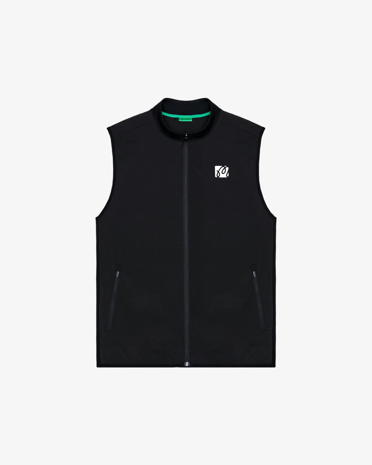 Performance Ribbed Panel Vest - Black
