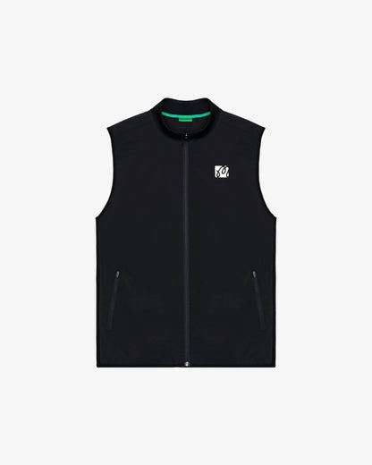 Performance Ribbed Panel Vest - Black
