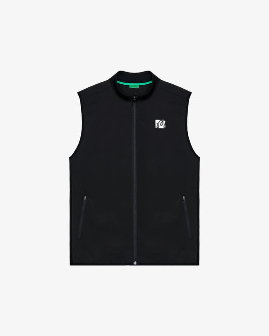 Performance Ribbed Panel Vest - Black