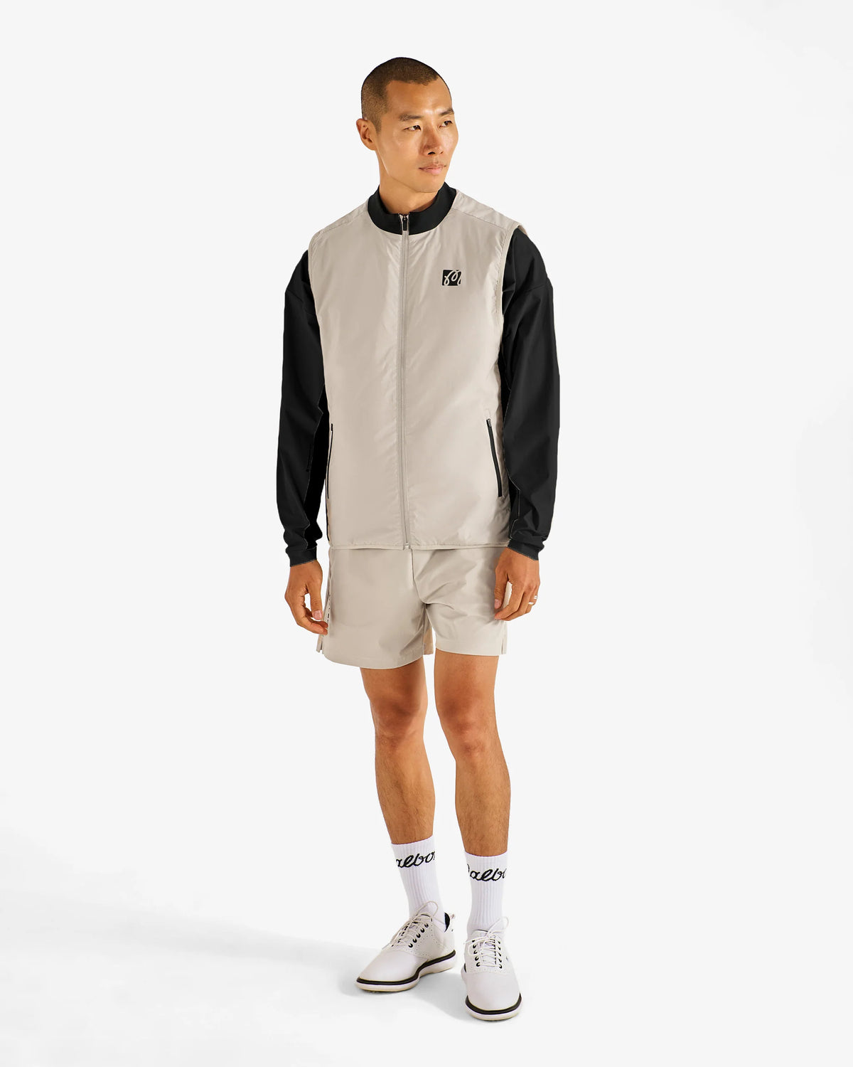 Performance Ribbed Panel Vest - Tan
