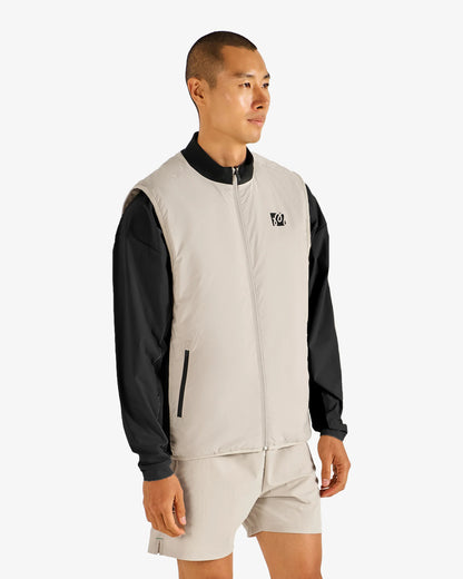 Performance Ribbed Panel Vest - Tan