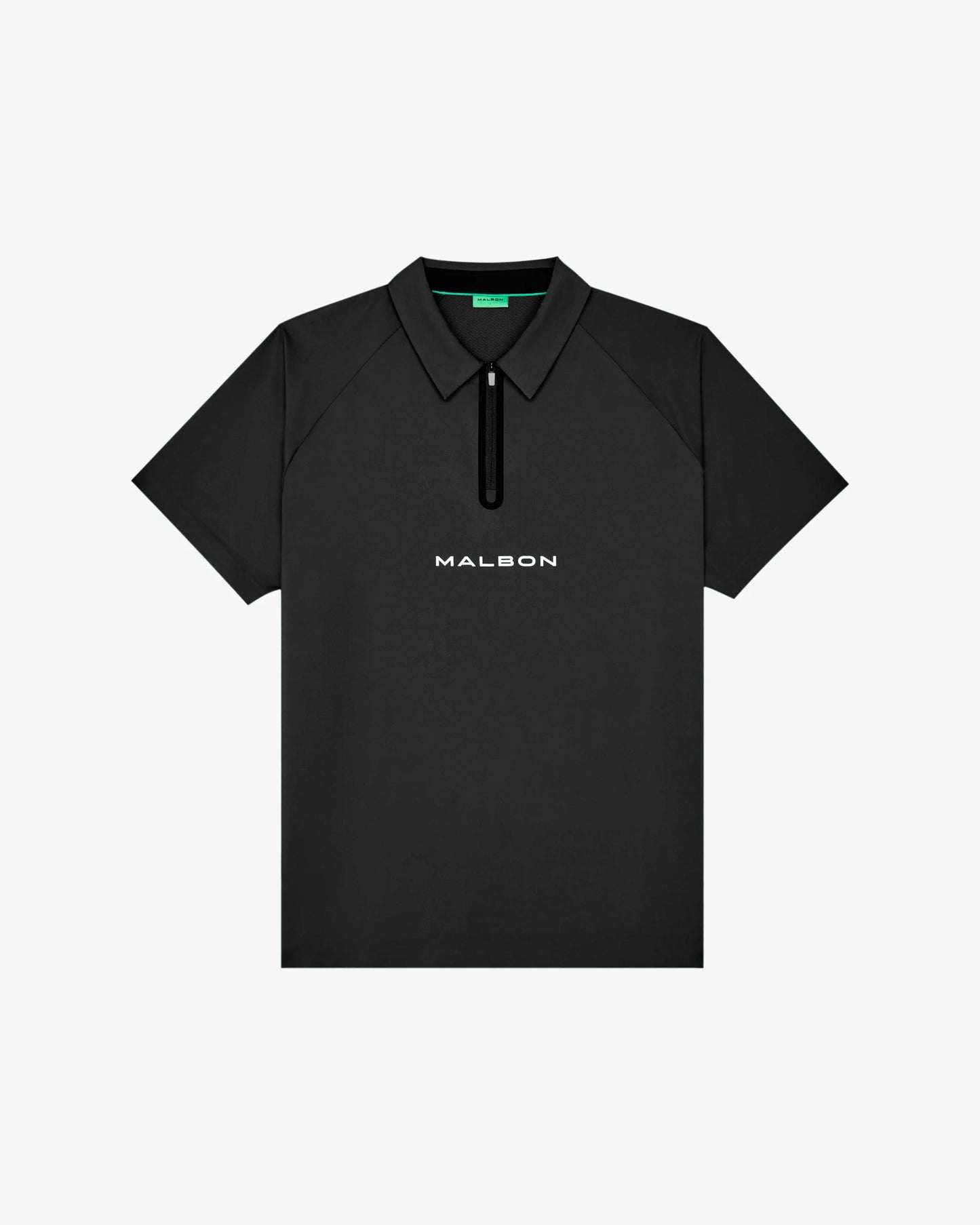 Performance Zip Raglan Polo - Black