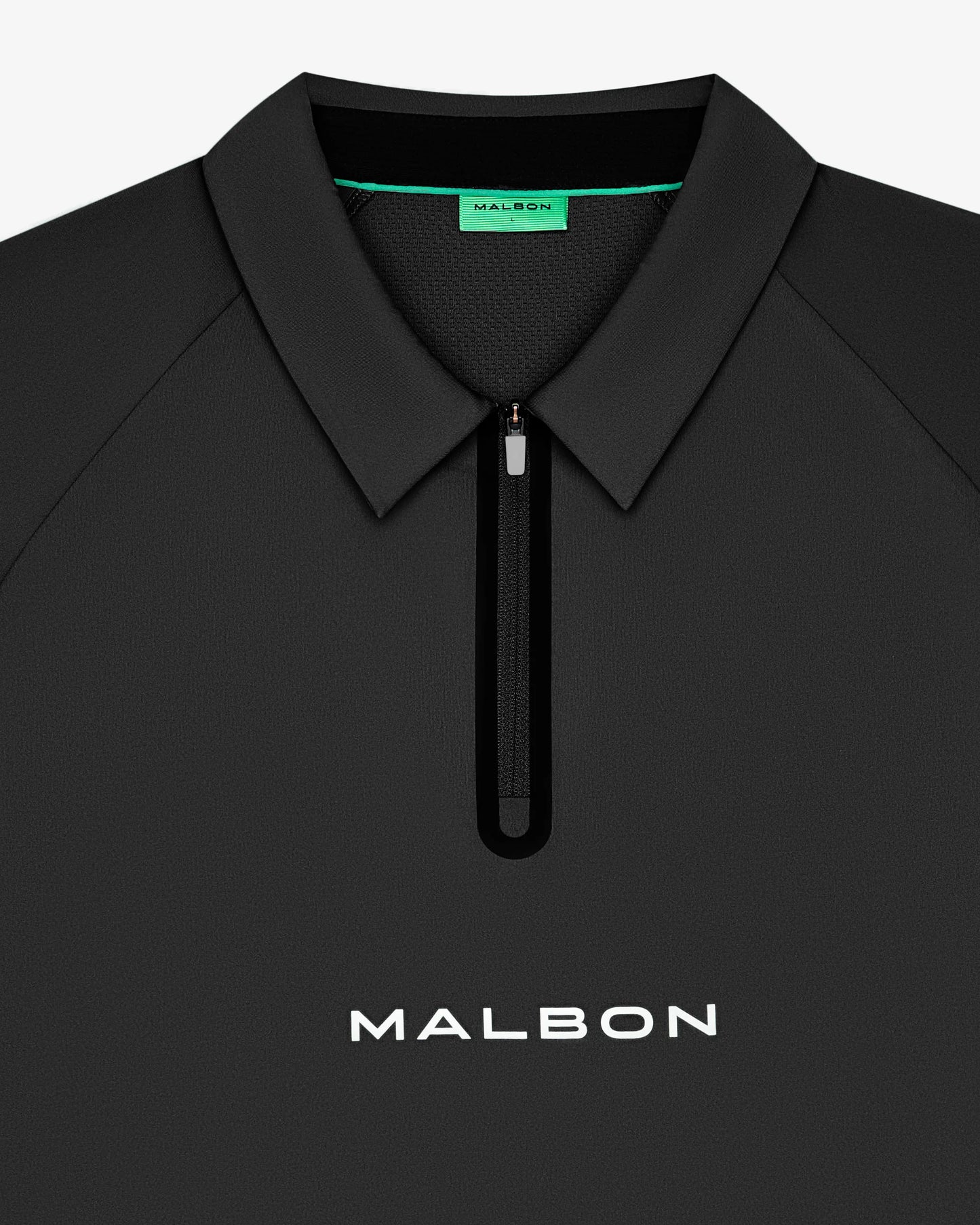 Performance Zip Raglan Polo - Black