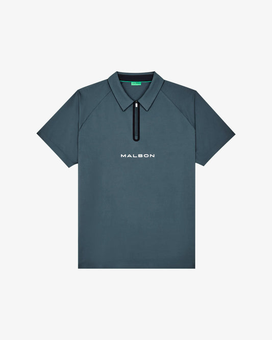 Performance Zip Raglan Polo - Dark Slate