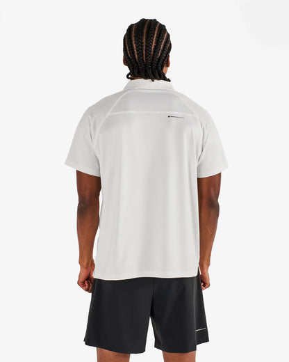Performance Zip Raglan Polo - White