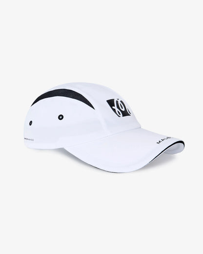 Performance Mesh Panel Bungee Hat - White / Silver