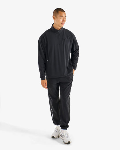 Performance Quarter Zip Shell Pullover - Black