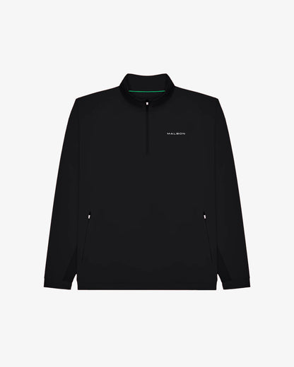Performance Quarter Zip Shell Pullover - Black