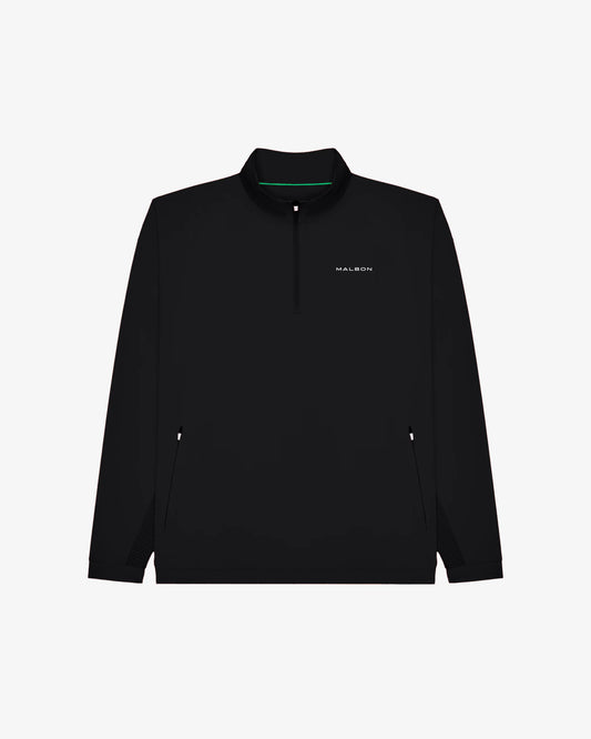 Performance Quarter Zip Shell Pullover - Black