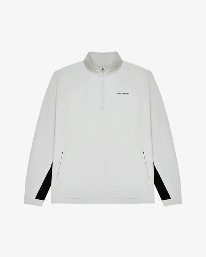 Performance Quarter Zip Shell Pullover - Silver / Black