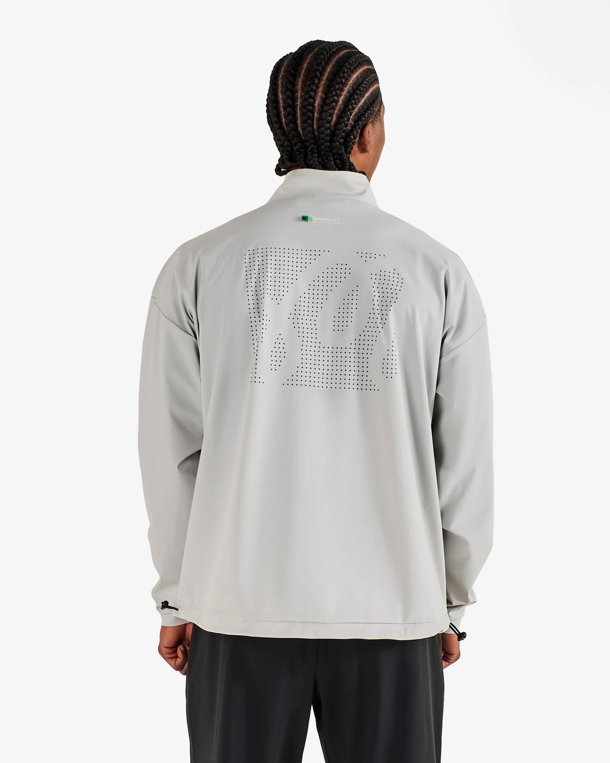 Performance Quarter Zip Shell Pullover - Silver / Black