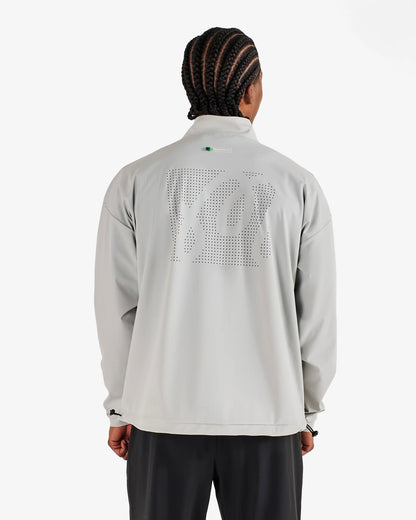 Performance Quarter Zip Shell Pullover - Silver / Black