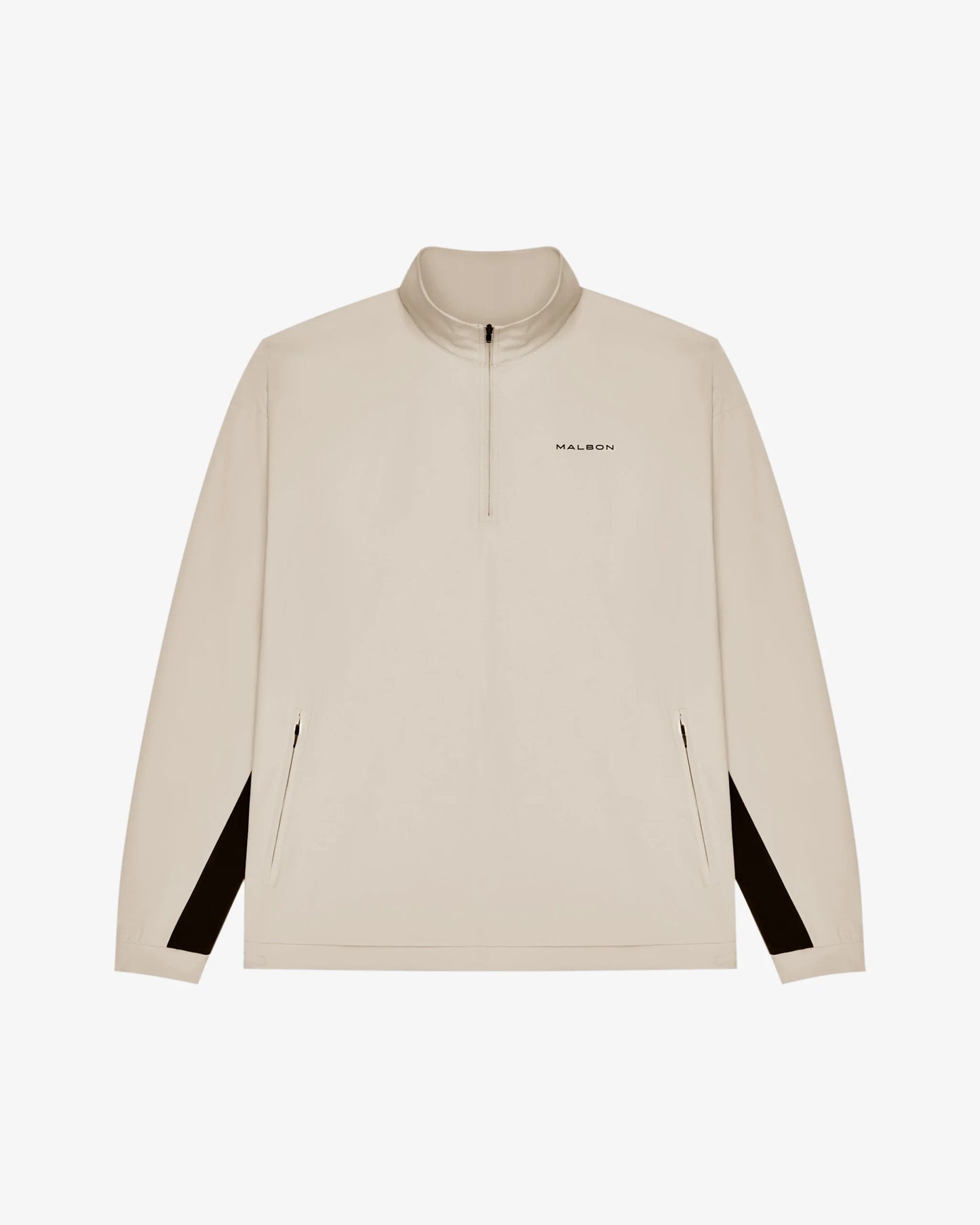 Performance Quarter Zip Shell Pullover - Tan