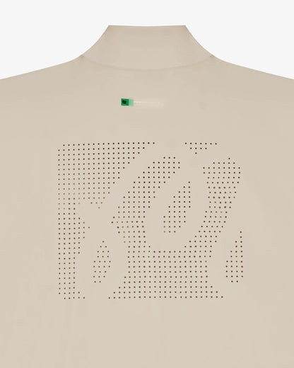 Performance Quarter Zip Shell Pullover - Tan