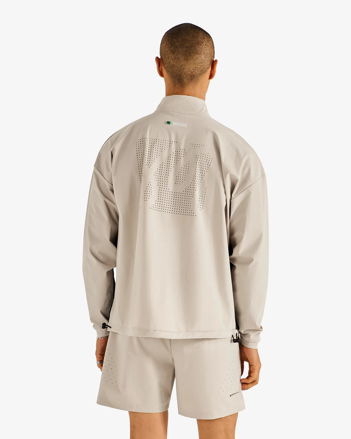 Performance Quarter Zip Shell Pullover - Tan