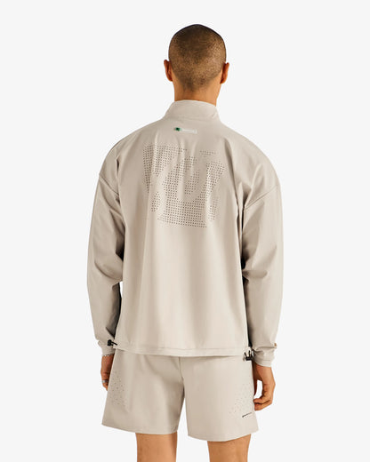 Performance Quarter Zip Shell Pullover - Tan