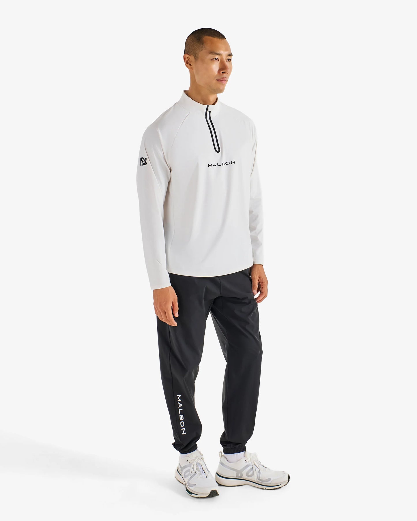 Performance Raglan Quarter Zip - White