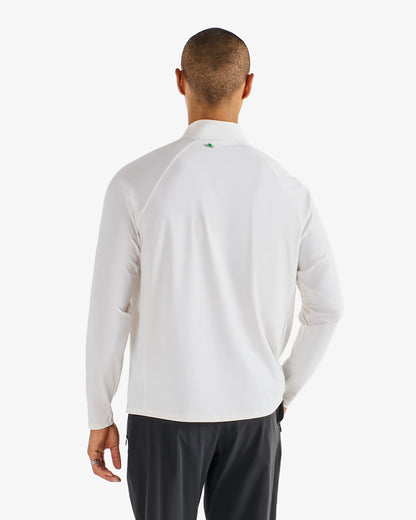 Performance Raglan Quarter Zip - White