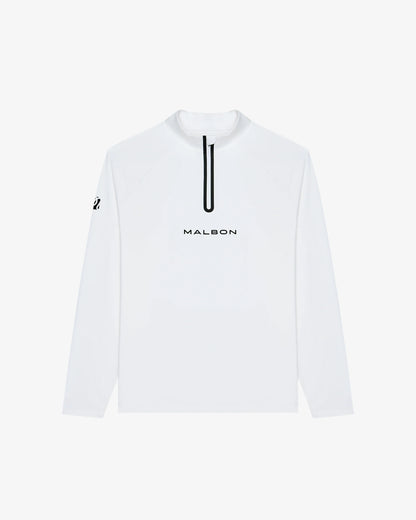 Performance Raglan Quarter Zip - White