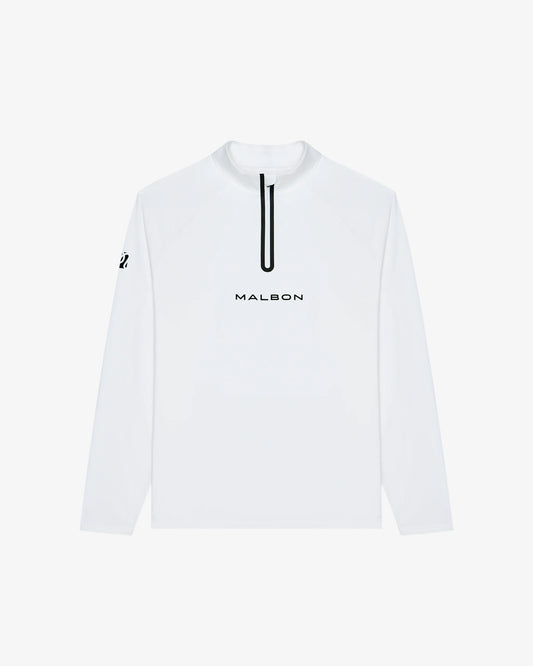 Performance Raglan Quarter Zip - White