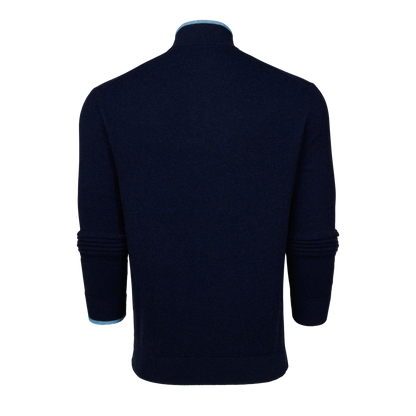 Sebonack Quarter Zip Sweater - Maltese Blue