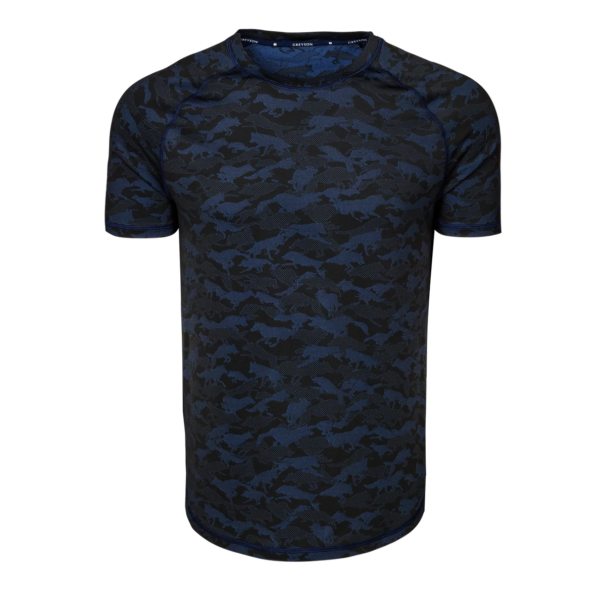 Wolfpack Camo Kennebec SS Sport Tee - Maltese Blue