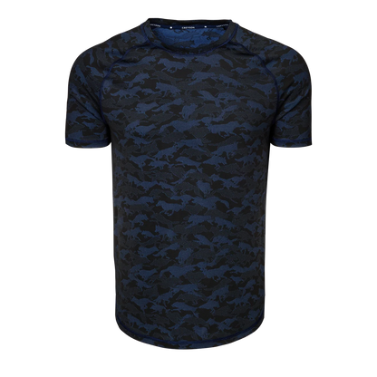 Wolfpack Camo Kennebec SS Sport Tee - Maltese Blue