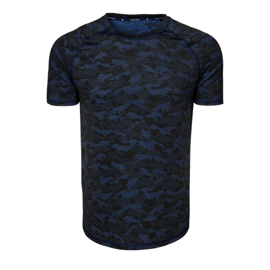 Wolfpack Camo Kennebec SS Sport Tee - Maltese Blue
