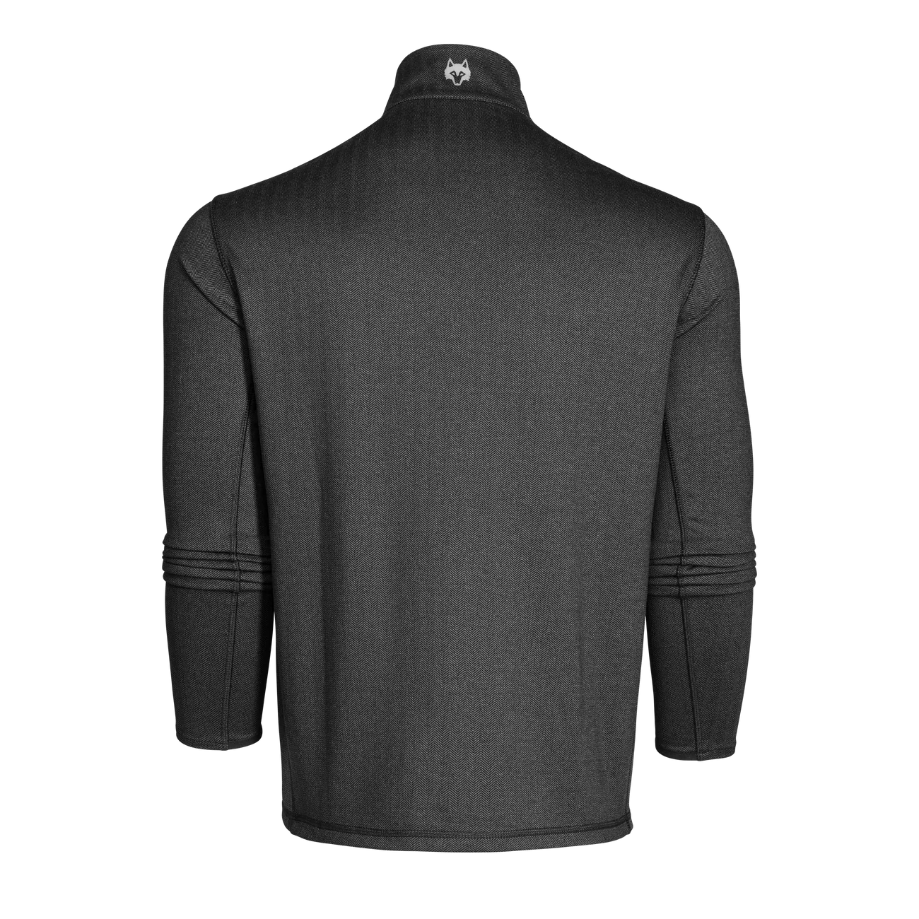 Herringbone Tate Quarter Zip - Black Herringbone