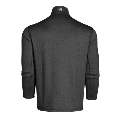 Herringbone Tate Quarter Zip - Black Herringbone