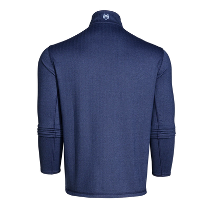 Herringbone Tate Quarter Zip - Navy Herringbone