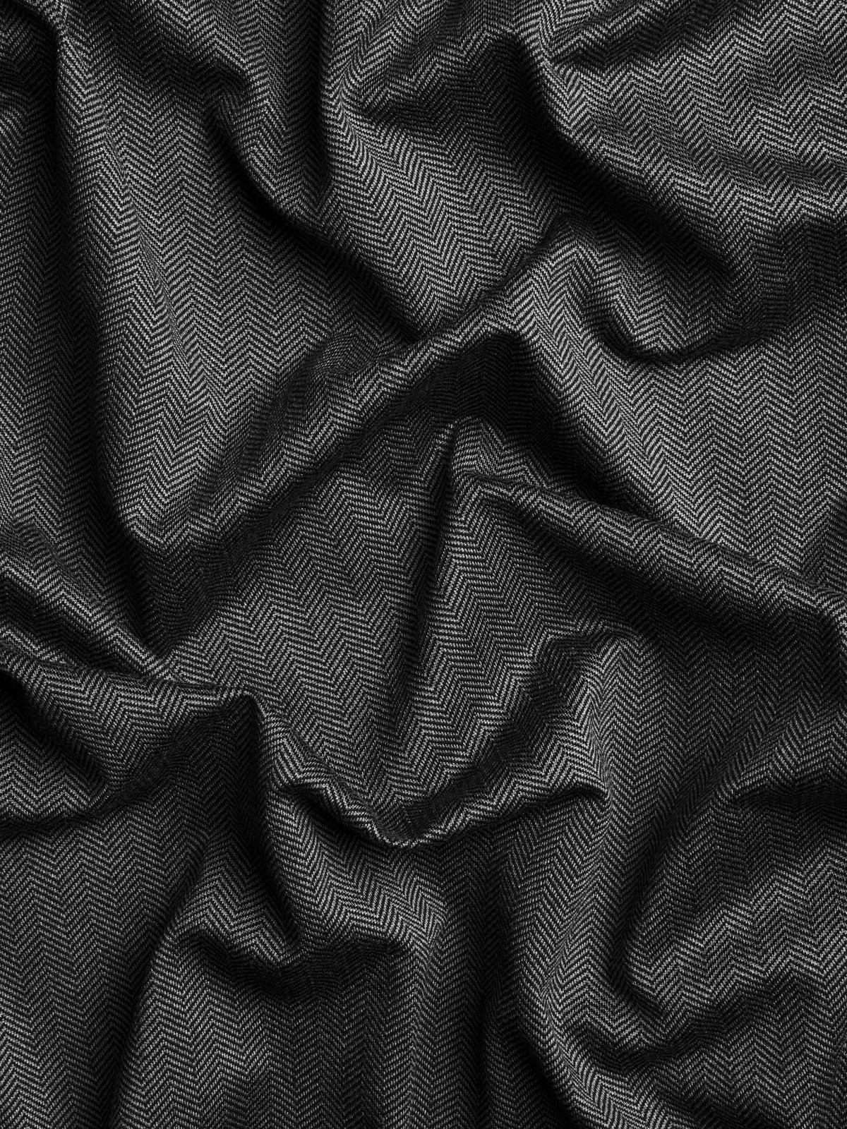 Herringbone Tate Quarter Zip - Black Herringbone