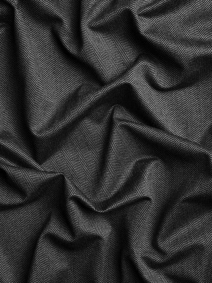Herringbone Tate Quarter Zip - Black Herringbone