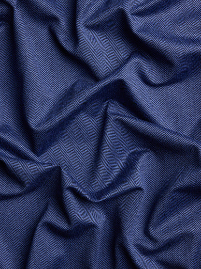 Herringbone Tate Quarter Zip - Navy Herringbone