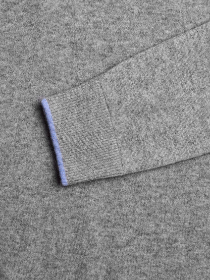 Sebonack Quarter Zip Sweater - Light Grey Heather